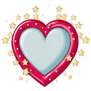Cartoon Heart With Stars PNG Lss85 PNG