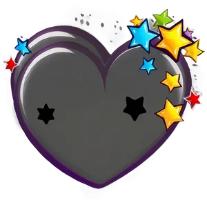 Cartoon Heart With Stars PNG Wbm70 PNG