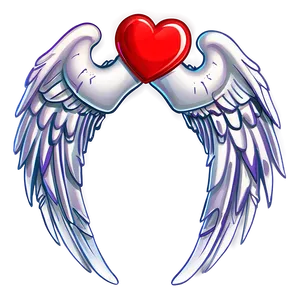 Cartoon Heart With Wings Png 61 PNG image