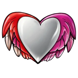 Cartoon Heart With Wings Png 67 PNG image