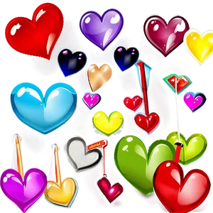 Cartoon Hearts PNG 05032024