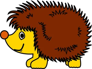 Cartoon Hedgehog Side View PNG image