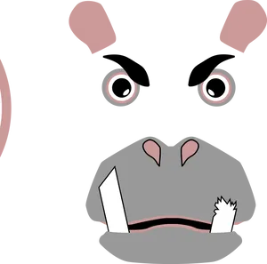 Cartoon Hippo Face Graphic PNG image