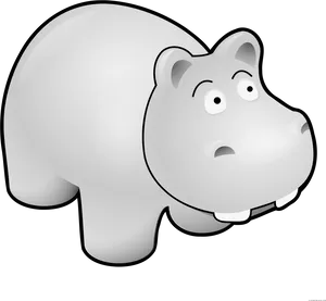 Cartoon Hippo Profile View PNG image