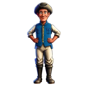 Cartoon Historical Figures PNG 05062024