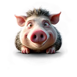 Cartoon Hog PNG 06252024