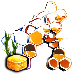 Cartoon Honeycomb PNG 05232024