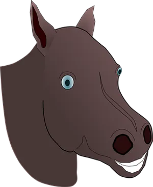 Cartoon Horse Head Graphic PNG image