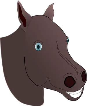Cartoon Horse Head Graphic