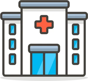 Cartoon Hospital Building Icon