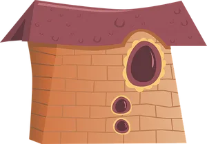 Cartoon House Facade