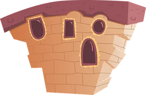Cartoon House Facade Illustration