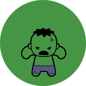 Cartoon Hulk Logo PNG