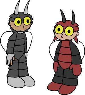 Cartoon Insect Characters PNG image