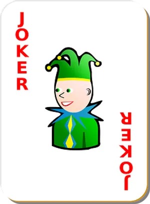 Cartoon Joker Playing Card