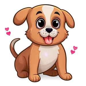 Cartoon Kawaii Dog Clipart Png Ftq2 PNG image