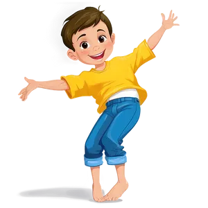 Cartoon Kid Doing Cartwheel Png 06132024 PNG image