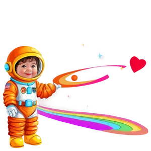 Cartoon Kid In Astronaut Suit Png 06132024 PNG image