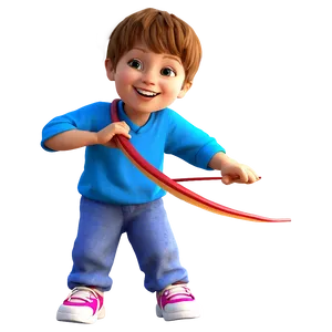 Cartoon Kid With Sling Shot Png Pqr PNG image