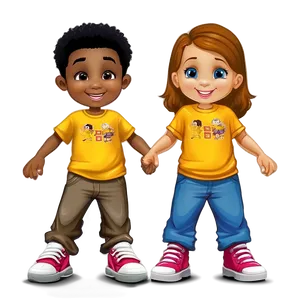 Cartoon Kids PNG 05062024