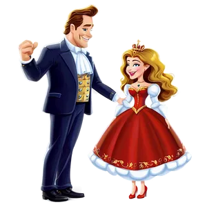 Cartoon King And Queen PNG 06252024