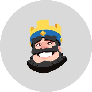 Cartoon King Character Portrait PNG image