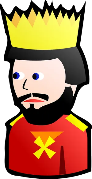 Cartoon King Portrait PNG image