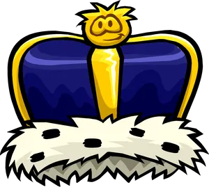 Cartoon King Throne Illustration PNG image