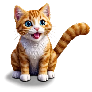 Cartoon Kitten PNG 05232024