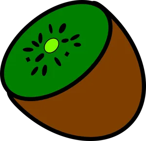 Cartoon Kiwi Fruit Slice PNG image