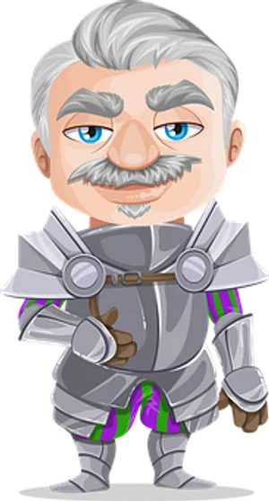 Cartoon Knightin Armor