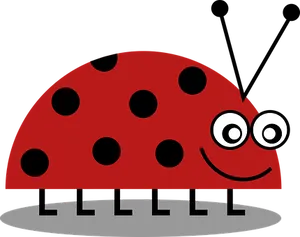 Cartoon Ladybug Smiling PNG image