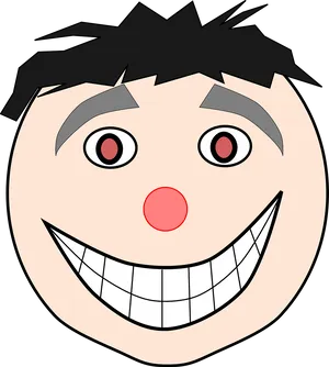Cartoon Laughing Face Graphic PNG image