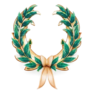 Cartoon Laurel Wreath PNG 6