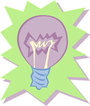 Cartoon Lightbulb Idea Graphic