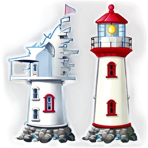 Cartoon Lighthouse Png Byf PNG image
