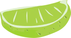 Cartoon Lime Slice Graphic PNG image