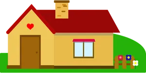 Cartoon Love Home Illustration
