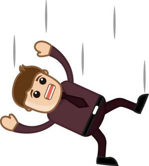 Cartoon Man Falling PNG image