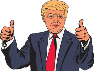 Cartoon Man Giving Thumbs Up