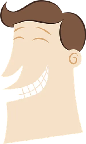 Cartoon Man Smiling Broadly PNG image