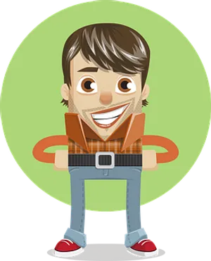 Cartoon Man Smiling Vector