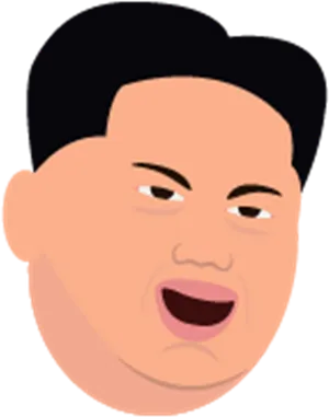 Cartoon Man Winking Emoji PNG image