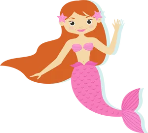 Cartoon Mermaid Illustration PNG image