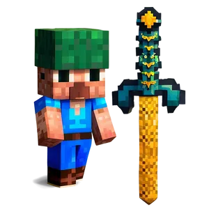 Cartoon Minecraft Villager PNG Bwa
