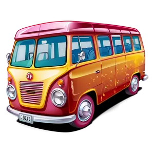 Cartoon Mini Bus PNG 32