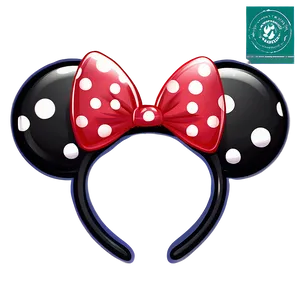 Cartoon Minnie Mouse Ears PNG Ecc