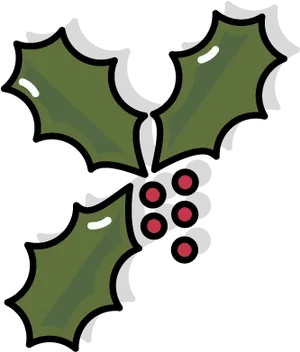 Cartoon Mistletoe Illustration PNG
