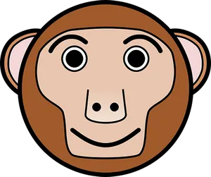 Cartoon Monkey Face Graphic