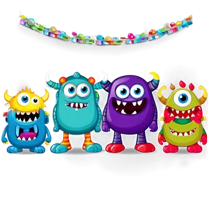 Cartoon Monsters PNG 05062024